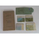 A lot comprising four silk R.A.F pilot's maps of Europe and a Code AF Foldex No.1 map of Europe