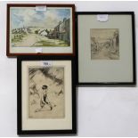 SEVEN VARIOUS ETCHINGS and two other works (9) Condition Report:Available upon request