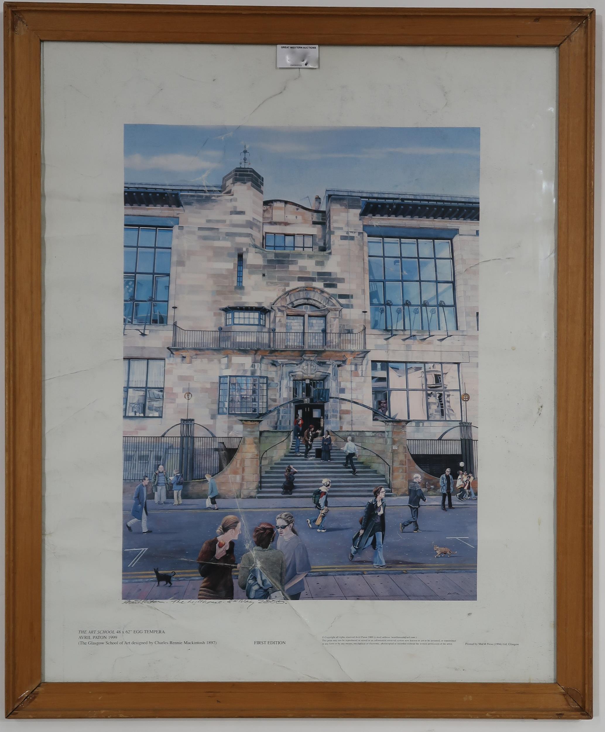 AVRIL PATON (SCOTTISH CONTEMPORARY b.1941)  THE ART SCHOOL First edition print, signed, inscribed ' - Image 2 of 4