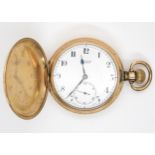 A gold plated full hunter pocket watch retailed by George Muir Glasgow Condition Report:Not