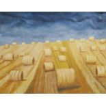 SCOTTISH SCHOOL  HAY BARRELS  Oil on board, 60 x 75cm Condition Report:Available upon request