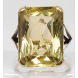 A 9ct citrine ring, size M, 8.5gms Condition Report:Available upon request