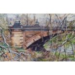 ANDERSON BAIN ROBERTSON (SCOTTISH 1929-2010) BRIDGE OVER THE KELVIN, KELVINGROVE Watercolour, signed