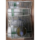A lot of seven assorted 20th century leaded stained glass panels (7) Condition Report:Available upon