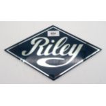 A mirrored glass car showroom display sign with the Riley motif Condition Report:Available upon