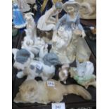 A collection of Lladro and Nao animals and bird figures and assorted other makes Condition Report: