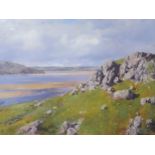 ROBERT SIMPSON Rocky Slopes, Durness, signed, oil on board, 47 x 61cm Condition Report:Available