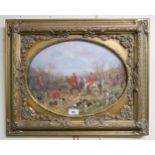 A gilt framed hunting print Condition Report:Available upon request