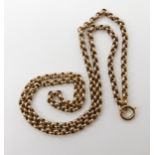 A yellow metal vintage facet cut belcher chain, length 46cm, weight Condition Report:Available