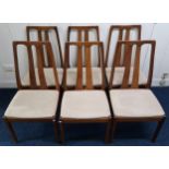A lot of six mid 20th century teak Nathan dining chairs (6) Condition Report:Available upon request
