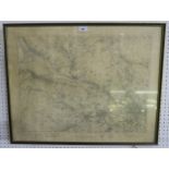 A framed map of Glasgow, Old Kilpatrick and the Firth of Clyde Condition Report:Available upon