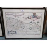 A lot of three framed maps to include Scotland, Fife and Lothian (3) Condition Report:Available upon