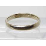 An 18ct white gold wedding ring, size U1/2, weight 4.1gms Condition Report:Available upon request