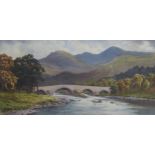 DONALD PATON The bridge of Invercauld,signed, watercolour, 30 x 60cm Condition Report:Available upon