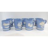 Nine Wedgwood Christmas tankards Condition Report:Available upon request