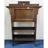 A 20th century oak arts and crafts fall front writing bureau and an oak drop end two door side