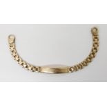 A 9ct gold identity bracelet length 22cm, weight 21.3gms Condition Report:Available upon request