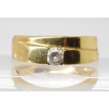An 18ct gold cz dress ring, size R1/2, weight 5.6gms Condition Report:Available upon request