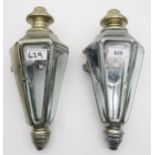 A pair of Mathews and Silver carriage lamps Condition Report:Available upon request