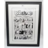 The Broons Burns Supper, a framed comic strip signed by Alex Salmond First Minister. Bought from the