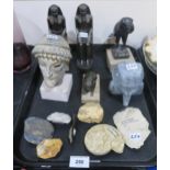 Assorted Egyptian ornaments, stone examples etc Condition Report:Not available for this lot.