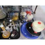 Assorted retro lamps, shades, Thermos kitchen pot and other items Condition Report:Not available for