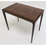 A MID 20TH CENTURY ROSEWOOD SILKEBORG OCCASIONAL TABLE,51cm high x 60cm wide x 37cm deep CITES