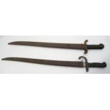 A German Schitzler & Kirscbaum made bayonet and a French example with indistinct inscription to