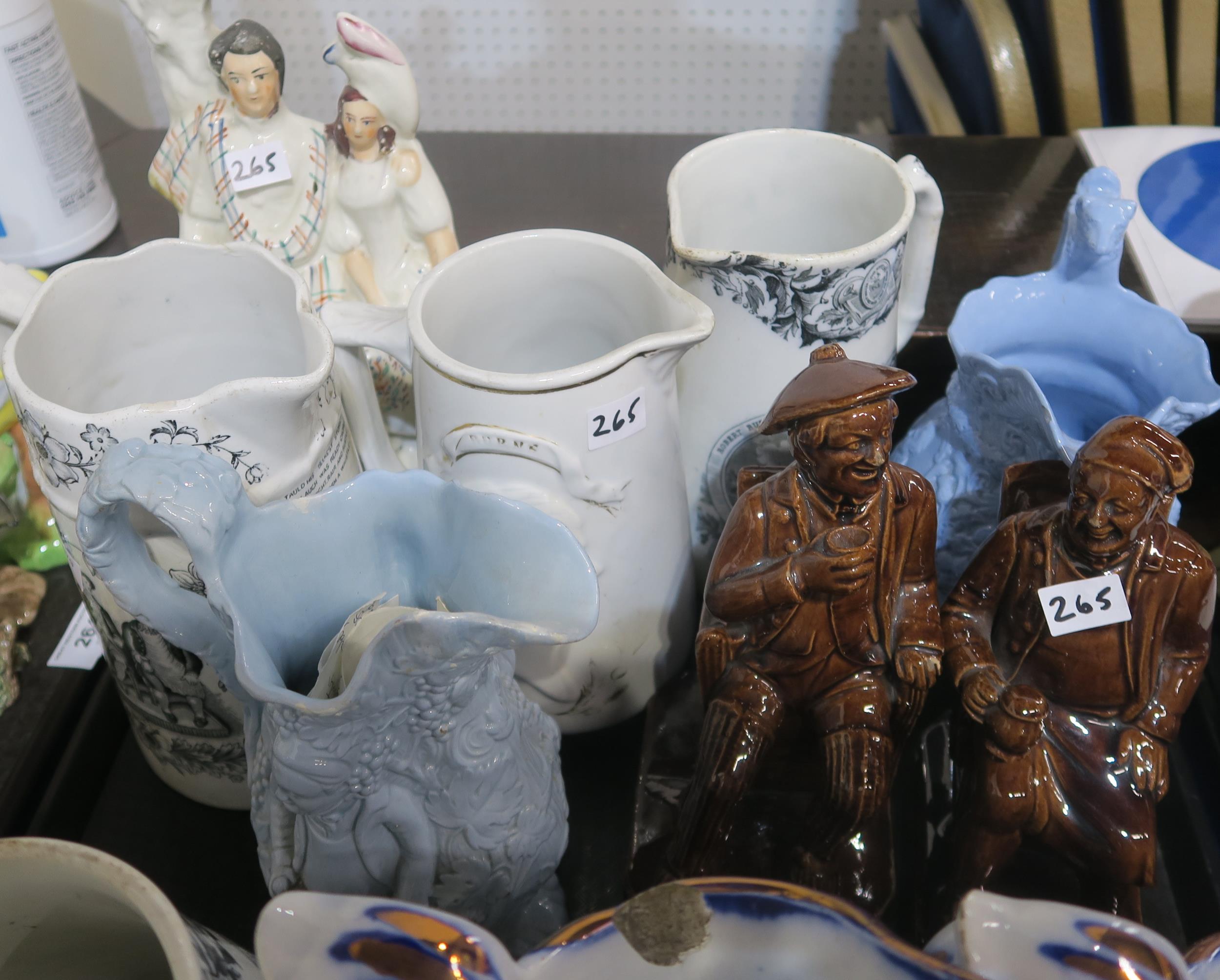 A collection of Scottish pottery mainly Burns related including jugs by J & M P Bell, Clyde Pottery, - Image 2 of 2