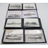 A collection of maritime vessel photographs and a major warships pocket book Condition Report:
