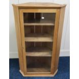 A Victorian pine glazed bookcase and a gilt framed watercolour signed J. Alexander (2) Condition