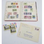 A collection of stamps with examples from Iraq designed by Mrs C.C. Garabett  and Miss Edith