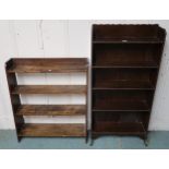 A lot of two open bookcases (2) Condition Report:Available upon request