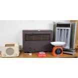 A mixed lot to include 20th century Thermovent room heater, another 20th century room heater, Bush