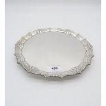 An Elizabeth II silver salver, with moulded shellwork and gadrooned rim, by Barker Ellis Silver