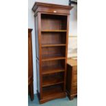 A modern hardwood five shelf open bookcase, 190cm high x 70cm wide x 40cm deep Condition Report: