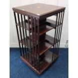 A Victorian mahogany revolving bookcase, 115cm high x 58cm wide x 58cm deep Condition Report: