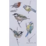 JOHN BUSBY RSA RSW SWLA (SCOTTISH 1928-2015) BIRD STUDIES  Graphite and watercolour, signed lower