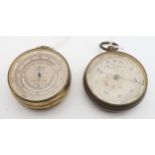 A compensated barometer by E. Lennie Edinburgh and another by Chapman Birmingham Condition Report: