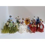 Royal Doulton Ladies Autumn Breeze, Secret Thoughts, Simone, Top of The Hill, Masque, Christmas