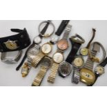 A collection of vintage watches to include Certina, Services Encore, Grosvenor, avia, Tissot, Oris