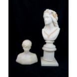 A COPELAND PARIAN BUST OF OPHELIA after the original by W C Marshall, the reverse with impressed