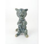 A DUNMORE POTTERY MODEL OF A CAT holding kittens, 11.5cm high Condition Report:Available upon