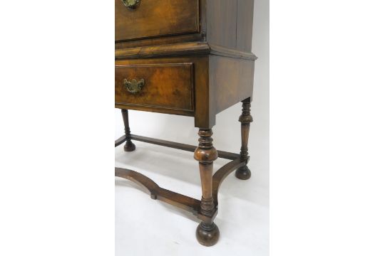 A 19TH CENTURY MAHOGANY CHEST ON STAND with three short drawers above three long drawers on single - Image 6 of 12