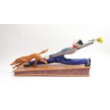 CRAIG MITCHELL - AERODYNAMIC DOG WALKER ceramic sculpture, 65.5cm long Craig Mitchell is an