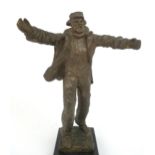 BENNO SCHOTZ (SCOTTISH 1891-1984) KEIR HARDIE, SKETCH FOR MONUMENT Bronze on wooden base, signed