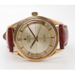 UNIVERSAL GENEVE POLEROUTER AUTOMATIC MICROTOR with quarter sectioned cream dial with gold