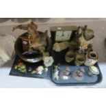 A pair of Black Forest bear pen holders, a spelter bear and assorted other items Condition Report: