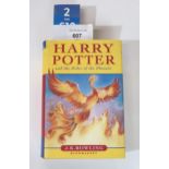 A first edition Harry Potter and the Order of the Phoenix hard back copy Condition Report: