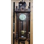 A 20th century mahogany cased Vienna style wall clock Condition Report:Available upon request